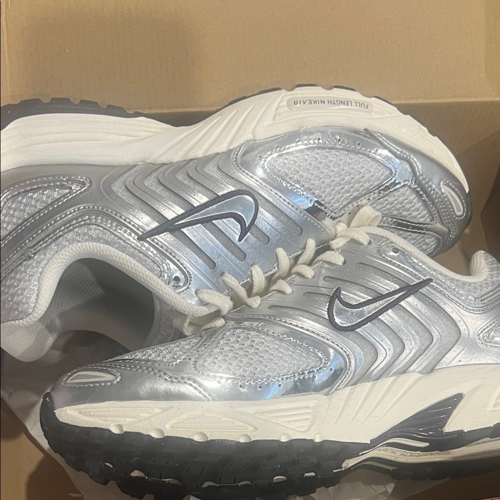 Nike Air Pegasus 2005 Silver and White Sneakers